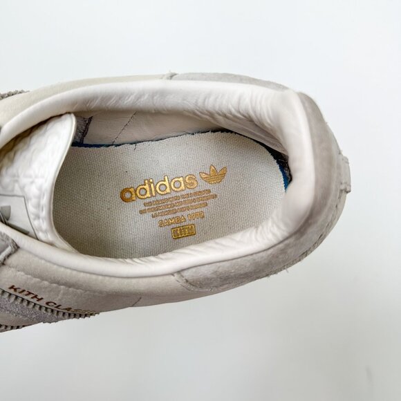 Men's Size 10 Adidas Kith Classics OG Sambas 1972 in White Cloud Leather + Suede - Picture 9 of 9